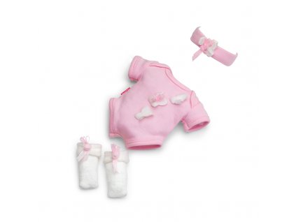 Berjuan Luxusní sada oblečků pro panenky Pijamita růžová 38cm