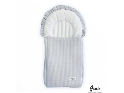Spací pytel Dreamy Grey Waffle Cotton District for Kids