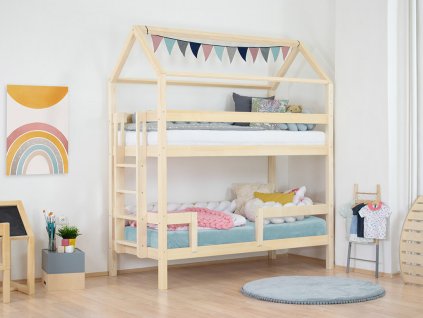 Domečková patrová postel MONTY pro dvě děti