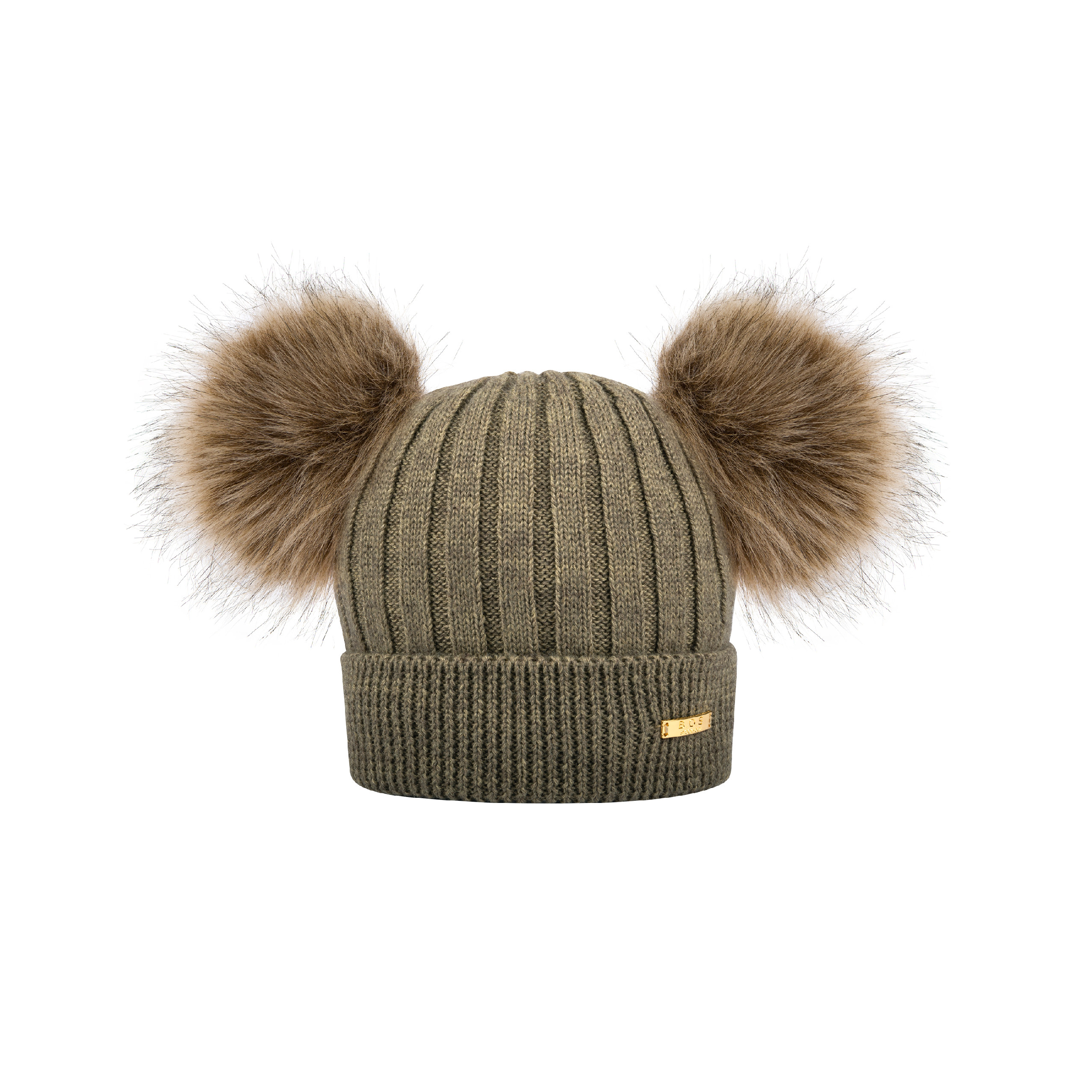 Bjällra of Sweden Bjällra Čepice s bambulkami Khaki New