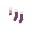 Mama's Feet Dětské podkolenky Back to Old School Eggplant fialové (Velikost 0-1 let)