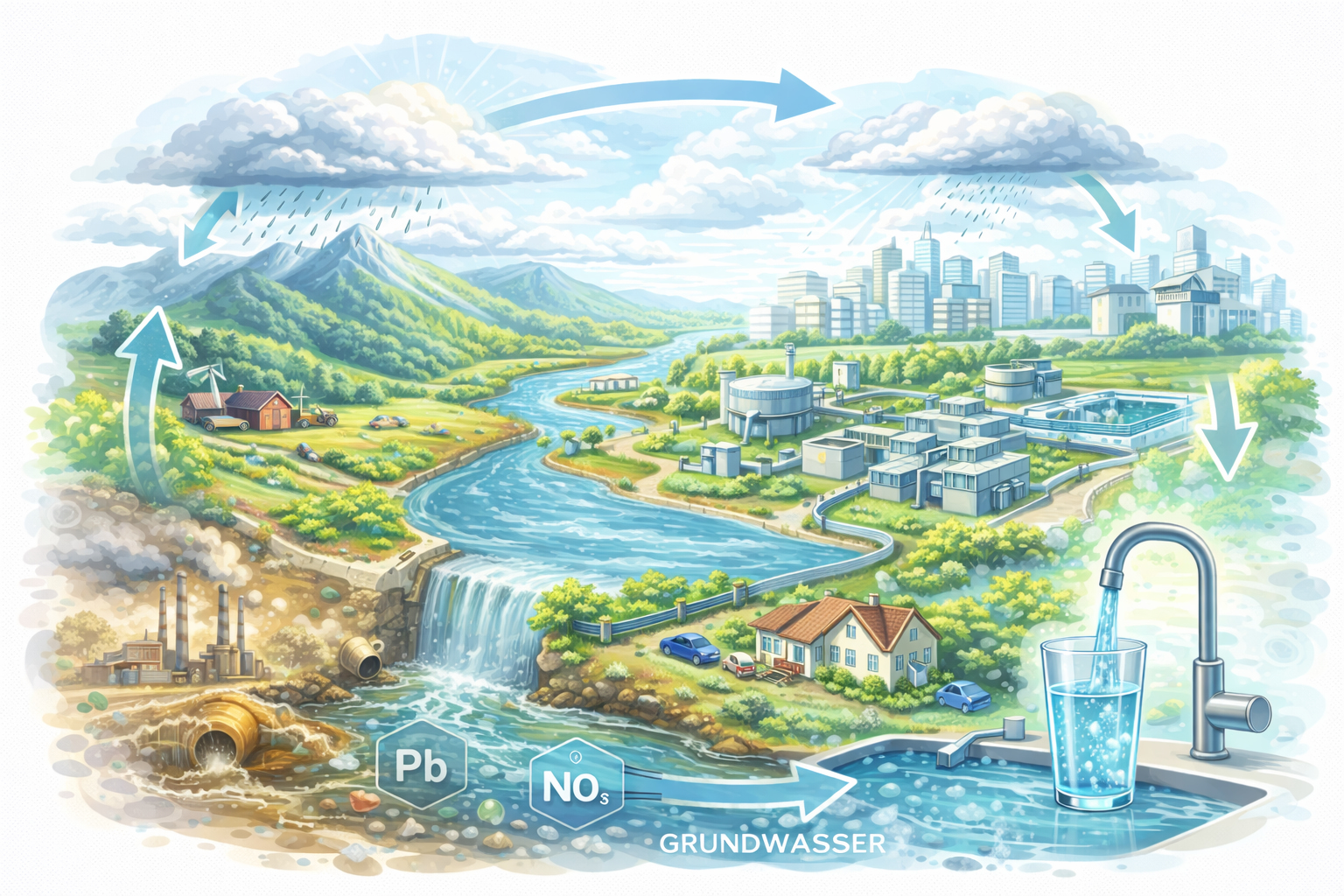 7. Koloběh vody v moderním světě: odkud přichází a jak dlouhou má za sebou cestu.