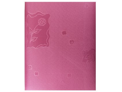 EmaHome - Ubrus s ochranou proti skvrnám 110 x 140 cm / růžová se vzorem