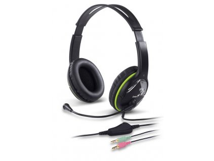 Headset Genius HS-400A (31710169100) / černá/zelená / ZÁNOVNÍ