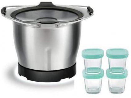 Náhradní mísa Moulinex XF387E pro Cuisine Companion + 4 dětské dózy / POŠKOZENÝ OBAL