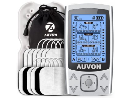Dvoukanálový Svalový elektrostimulátor TENS Auvon EMS / 24 režimů