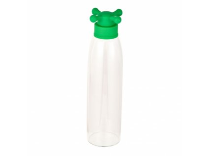 Láhev z borosilikátového skla s zeleným víčkem United Colors of Benetton 500 ml