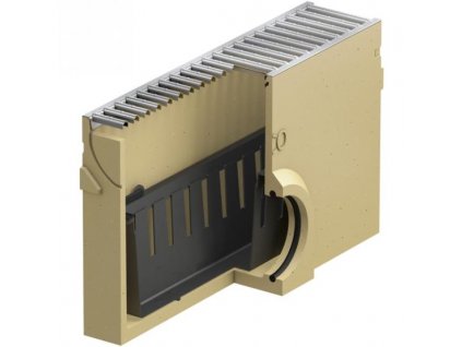ACO SELF Standardní vpusťový box / 50 x 30 cm / pozinkovaný štěrbinový rošt