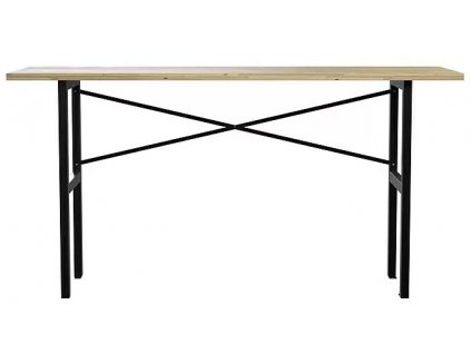 Pracovní stůl 165 x 60 x 85 cm / nosnost 200 kg / ocel / smrk / černá