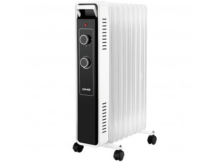 Olejový radiátor DMS Germany OR-1500 / 600 W / 900 W / 1500 W / 9 topných těles / bílá