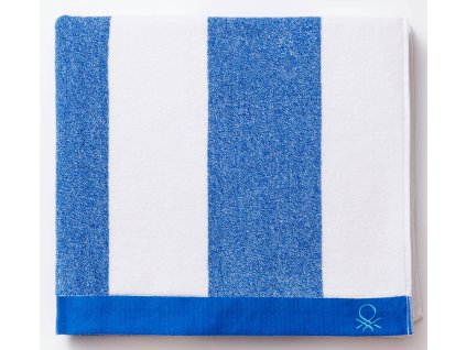 Plážová osuška Casa United Colors of Benetton / 90 x 160 cm / BE-0204 / 100% bavlna froté / modrá / bílá