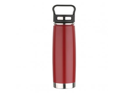 Nerezová termoska / 500 ml / Bergner Walking Anywhere / dvoustěnná s rukojetí / červená