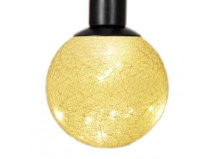 Závěsné svítidlo ve tvaru koule 15 x 22 cm / žlutá
