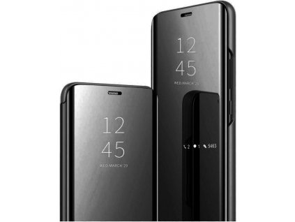 Pouzdro Wonfurd pro Samsung Galaxy A50 Flip Cover Mirror / zrcadlo / černá
