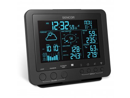 LCD displej k meteorologické stanici Sencor SWS 9700 / 5,8" / černá / POŠKOZENÝ OBAL