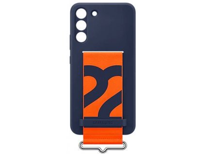 Silikonový kryt na mobil Samsung Galaxy S22+ s páskem (EF-GS906TNE) / námořnická modrá / ROZBALENO