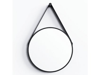 Nástěnné zrcadlo DSK Design / Ø 50 cm / černá