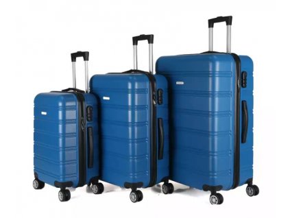 Cestovní kufr/kufry / sada 3 tvrdostěnných kufrů Royalty Line RL-LTS18705 / objem 36, 67, 98 l / ABS / modrá