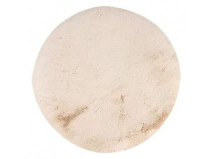 Kulatý koberec Happy / Ø 120 cm / 100% polyester (vlas) / 2 100 g/m² / béžová