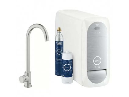 Dřezová baterie Grohe Blue Home Mono C-výstup / měření CO2 / superocel