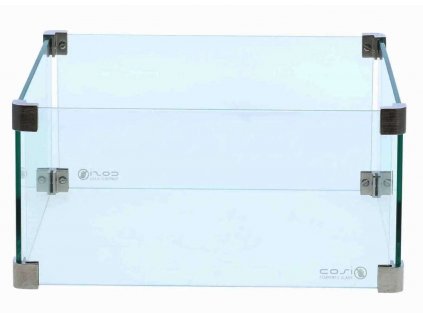 Ochranný nástavec na stolní gril Cosi / 53 x 53 x 21 cm / kalené sklo / ROZBALENO