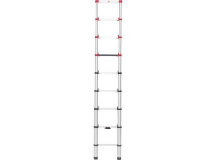 Bezpečnostní teleskopický žebřík Hailo FlexLine 260 / hliník / 9 schodů / nosnost 150 kg / ZÁNOVNÍ
