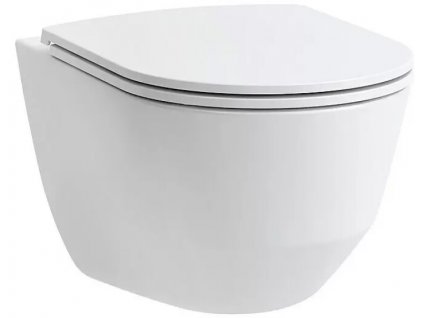 Závěsné WC Laufen Pro Compact / bez speciální glazury / typ splachování hluboký /záchodový vývod horizontální / bílá