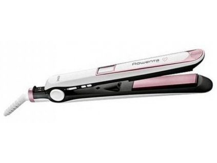 Žehlička na vlasy Rowenta Premium Care SF7460F0 / max. 200 °C / LED displej / 4 teploty / bílá / růžová / zlatá / POŠKOZENÝ OBAL