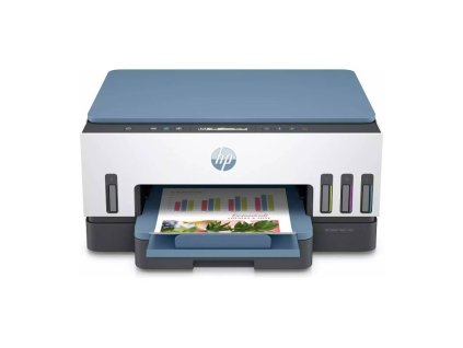 Barevná inkoustová multifunkční tiskárna HP Smart Tank 7006e All-in-One / služba HP+ a Instant Ink / bílá/modrá / ZÁNOVNÍ