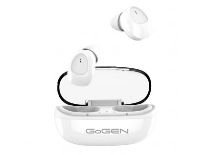 Bezdrátová sluchátka GoGEN TWS PAL / Bluetooth 5.0 / 90 dB / bílá / ZÁNOVNÍ