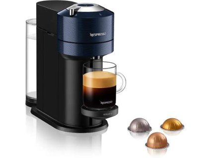 Kapslový kávovar Nespresso Vertuo Next / 1500W / 1,1 l / černá / modrá / ZÁNOVNÍ