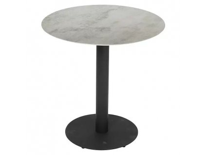 Odkládací stolek / Ø 70 cm / plast / šedá / černá / ROZBALENO