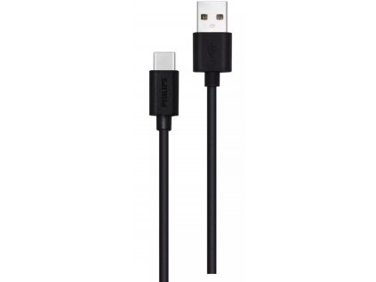 Kabel Philips DLC3104A/03 / USB-A/USB-C / 1,2 m / černá