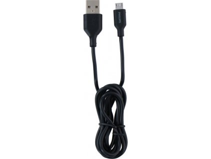 Nabíjecí kabel Philips USB-A/Micro USB DLC21030U / 1,2 m / černá / POŠKOZENÝ OBAL