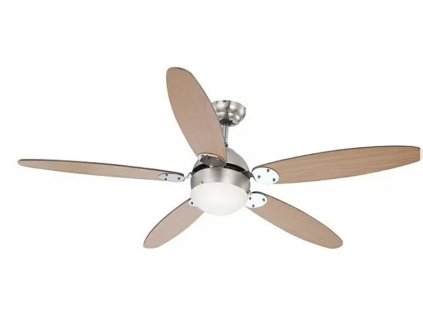 Stropní ventilátor Globo Azura / osvětlení / 132 cm / 60 W / buk / hnědá