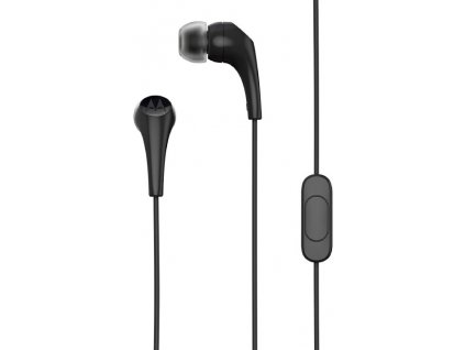 Drátová sluchátka Motorola Earbuds 2 / 1,2 m / černá / POŠKOZENÝ OBAL
