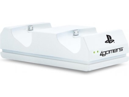 Duální nabíječka 4Gamers 4G-4391WHT příslušenství pro PlayStation 4 / bílá