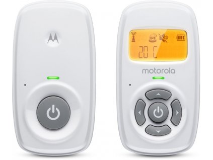 Dětská chůvička Motorola MBP24 / dosah až 300 m / bílá / ROZBALENO