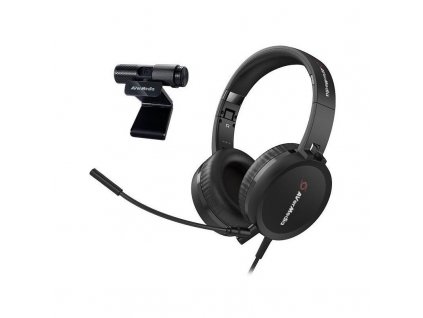 Webkamera AVerMedia BO317 + headset 61BO317000AP / Full HD / 1,5m kabel / 20 Hz až 20 kHz / 114 dB / impedance 32 ohm / černá / ROZBALENO