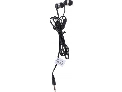 Drátová sluchátka s mikrofonem Grundig / handsfree / redukce šumu / černá