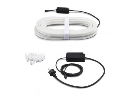 Venkovní LED pásek Philips Hue / 5 m / barva světla RGBW / 37,5 W / IP67 / 1600 lm / bílá