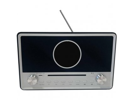 Internetový radiopřijímač s DAB+ Maxxo CD03 / AB+/FM tuner / Wi-Fi / Bluetooth / CD / 2x10 W / stříbrná/černá / ZÁNOVNÍ