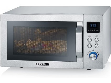 Mikrovlnná trouba Severin MW 7751 / 1000 W / 20 l / 10 úrovní / LED dotykový displej / 8 programů / nerez