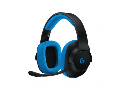 Headset Logitech Gaming G233 Prodigy 981-000703 / 20 až 20 000 Hz / 107 dB / 32 ohm / černá/modrá / ZÁNOVNÍ