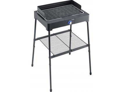 Elektrický stojanový BBQ gril Severin PG 8568 / 2200 W / 44,5 x 26 cm / černá