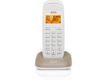Bezdrátový telefon AEG Voxtel D81 / 1GB / 1,6" (4 cm) / bílá/béžová / POŠKOZENÝ OBAL