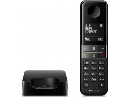 Bezdrátový telefon Philips D4701B/01 / 500 mAh / černá / ZÁNOVNÍ