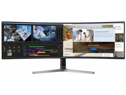Super ultraširokoúhlý herní monitor Samsung C49RG94SSU (LC49RG94SSUXZG) / 49" (124,5 cm) / 5120 x 1440 px (UWDQHD) / doba odezvy 4 ms / černá / ZÁNOVNÍ