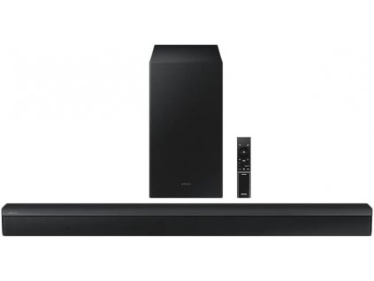 Soundbar Samsung HW-B460/ZG / včetně bezdrátového subwooferu / 2.1kanálový zvuk / 300 W / černá / POŠKOZENÝ OBAL