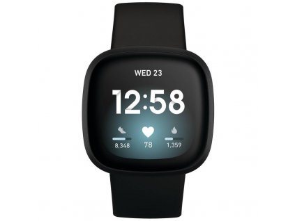Chytré hodinky Fitbit Versa 3 FB511BKBK / 41 mm / GPS / Black/Black Aluminum / ZÁNOVNÍ